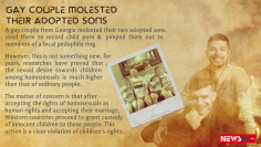 Gay couple molested their adopted sons