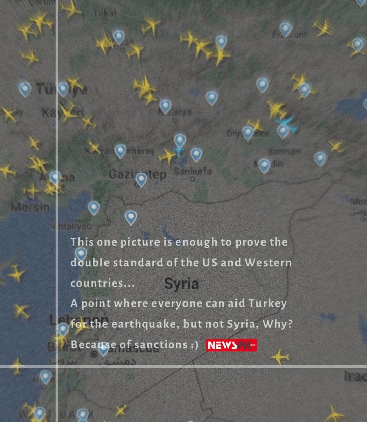 Double standard regarding Turkey, Syria earthquake