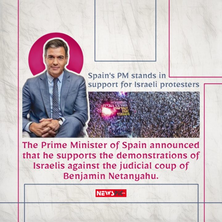 Spanish PM stands in support of Israeli protesters