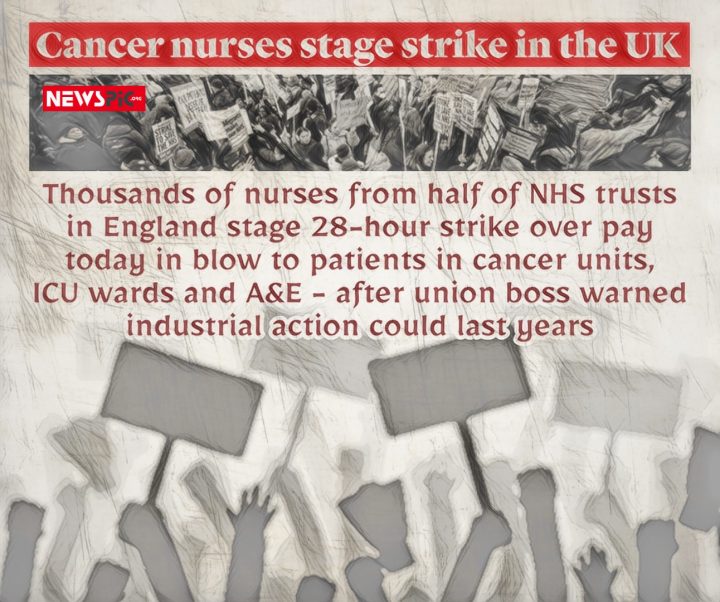 Cancer nurses stage strike in the UK
