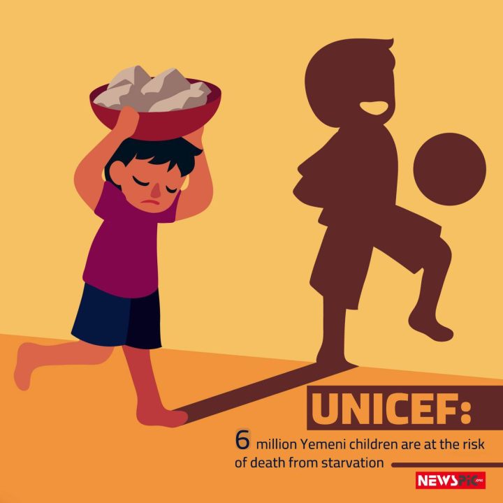 UNICEF: 6m Yemeni children are at the risk of death from starvation
