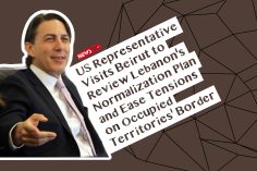 US Representative Visits Beirut to Review Lebanon’s Normalization Plan and Ease Tensions on Occupied Territories’ Border
