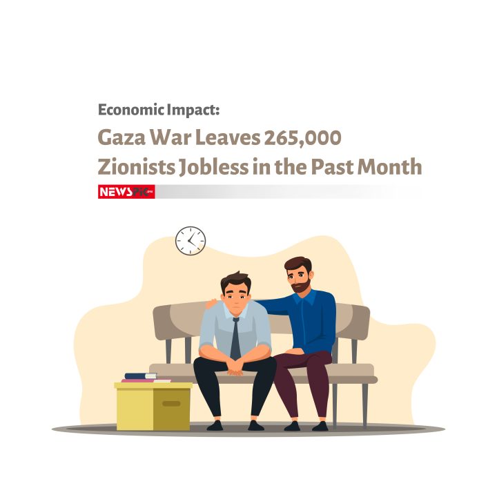 Economic Impact: Gaza War Leaves 265,000 Zionists Jobless in the Past Month